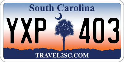 SC license plate YXP403