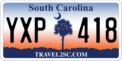 SC license plate YXP418