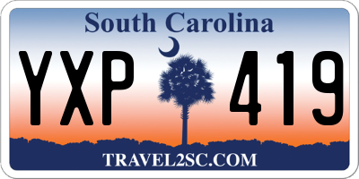 SC license plate YXP419