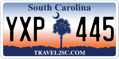 SC license plate YXP445