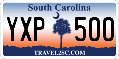 SC license plate YXP500