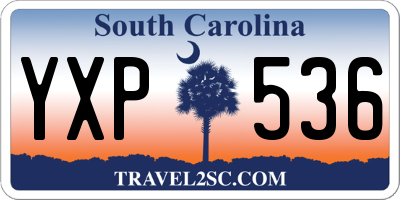 SC license plate YXP536