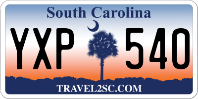 SC license plate YXP540