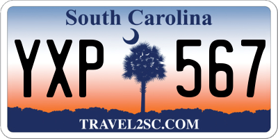 SC license plate YXP567