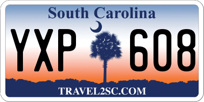 SC license plate YXP608