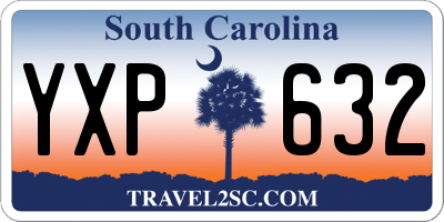 SC license plate YXP632