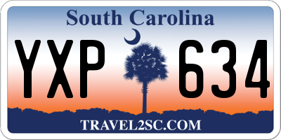SC license plate YXP634
