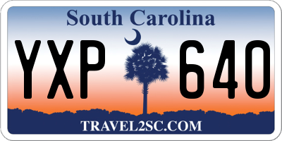 SC license plate YXP640