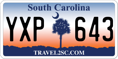 SC license plate YXP643