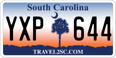 SC license plate YXP644