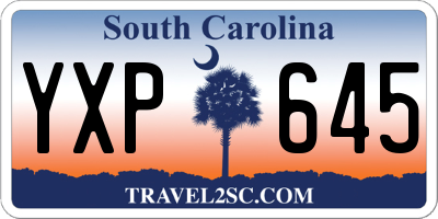 SC license plate YXP645