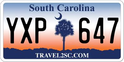 SC license plate YXP647
