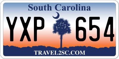 SC license plate YXP654