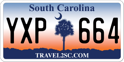 SC license plate YXP664