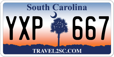 SC license plate YXP667