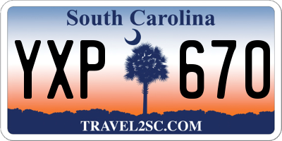 SC license plate YXP670