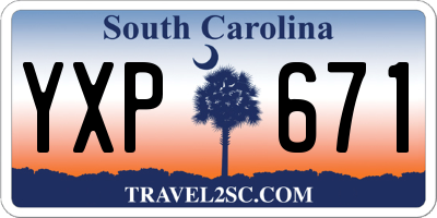 SC license plate YXP671