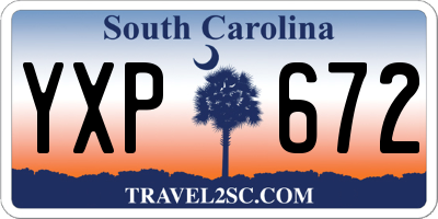 SC license plate YXP672