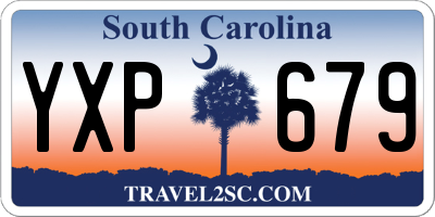 SC license plate YXP679