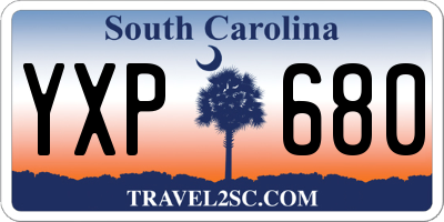 SC license plate YXP680