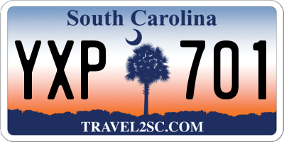 SC license plate YXP701