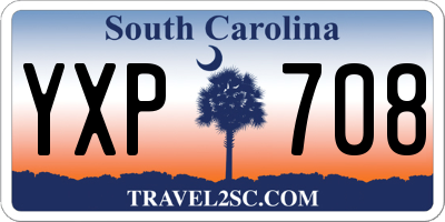 SC license plate YXP708