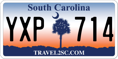 SC license plate YXP714