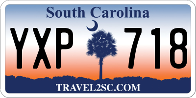 SC license plate YXP718