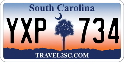 SC license plate YXP734