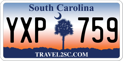 SC license plate YXP759