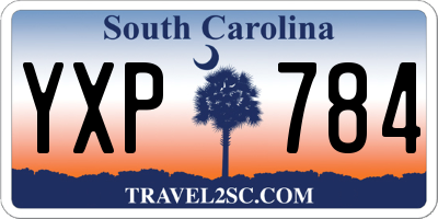 SC license plate YXP784