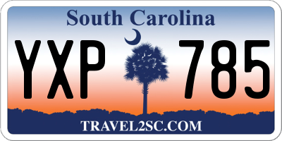 SC license plate YXP785
