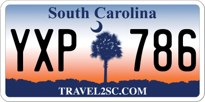 SC license plate YXP786