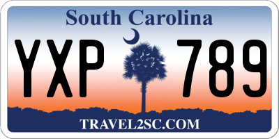 SC license plate YXP789