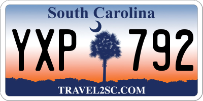 SC license plate YXP792