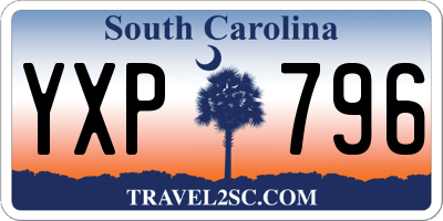 SC license plate YXP796