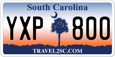 SC license plate YXP800