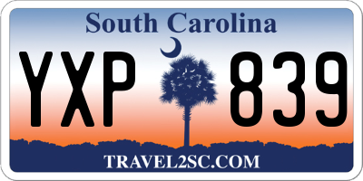 SC license plate YXP839