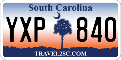SC license plate YXP840