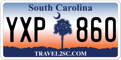 SC license plate YXP860