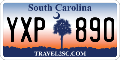 SC license plate YXP890