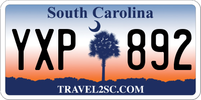 SC license plate YXP892