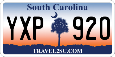 SC license plate YXP920