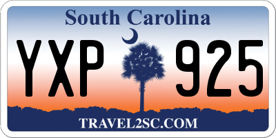 SC license plate YXP925