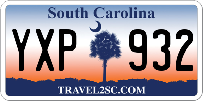 SC license plate YXP932