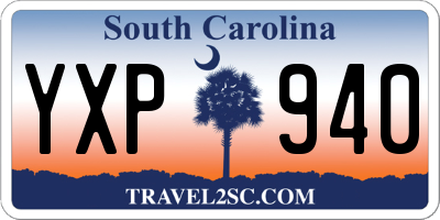 SC license plate YXP940