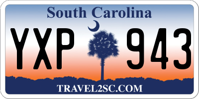 SC license plate YXP943