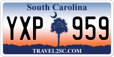SC license plate YXP959