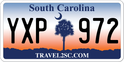 SC license plate YXP972