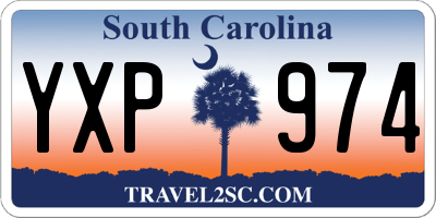 SC license plate YXP974